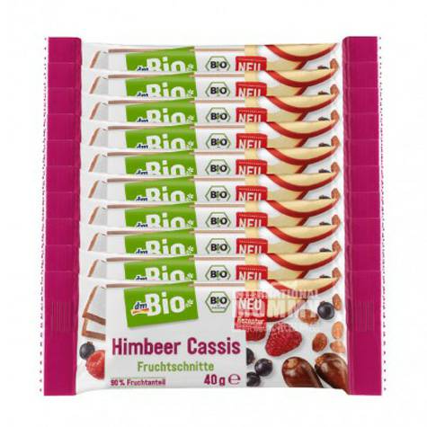 DmBio Jerman DmBio Organik Raspberry Blackcurrant Fruit Bar * 10 Versi...