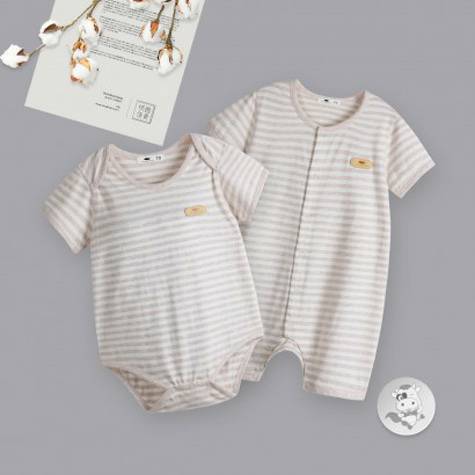 [2 Buah] Verantwortung pria dan wanita bayi katun warna organik musim ...