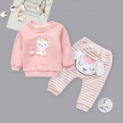 [2 pieces] Verantwortung bayi perempuan kucing lucu ditambah beludru s...