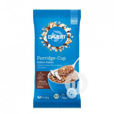 Davert Germany Davert Oatmeal Kakao Kelapa Organik 65g * 10 Versi Luar...