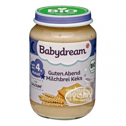 Babydream 德國Babydream有機牛奶布丁餅乾晚安泥4個月...