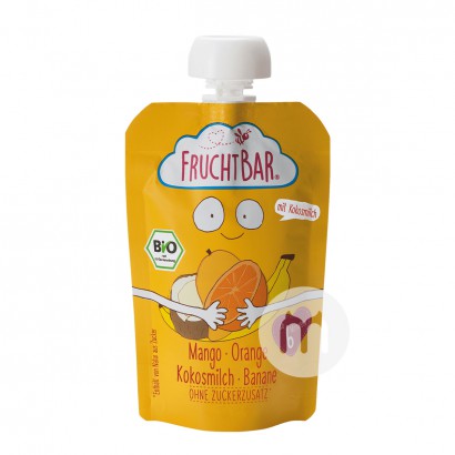 FRUCHTBAR 德國FRUCHTBAR有機芒果柳丁椰子香蕉水果泥吸...