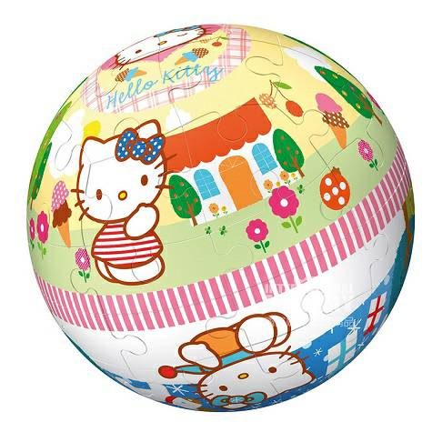 Ravensburgerドイツ睿思3 D球形Hello Kittyパズ...