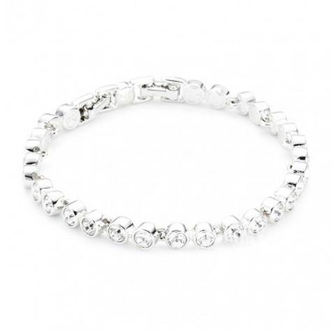 SWAROVSKIオーストリアシュワロフスキー精緻透明水晶質感ブレスレ...