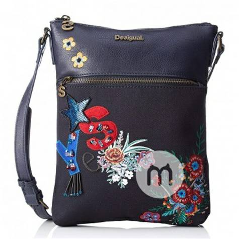 DesiggualスペインDesiggualファッション刺繍海軍ブルー...