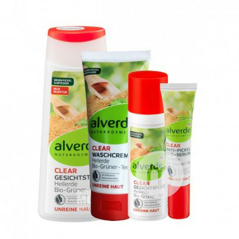【4点入り】Alverdeドイツ艾薇德葡萄种薬泥祛痘洗面乳+SOS祛痘...