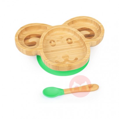 bambuswaldドイツbambuswald児童竹木食器セット緑色羊
