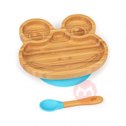 bambuswaldドイツbambuswald子供竹木食器セット青いカ...