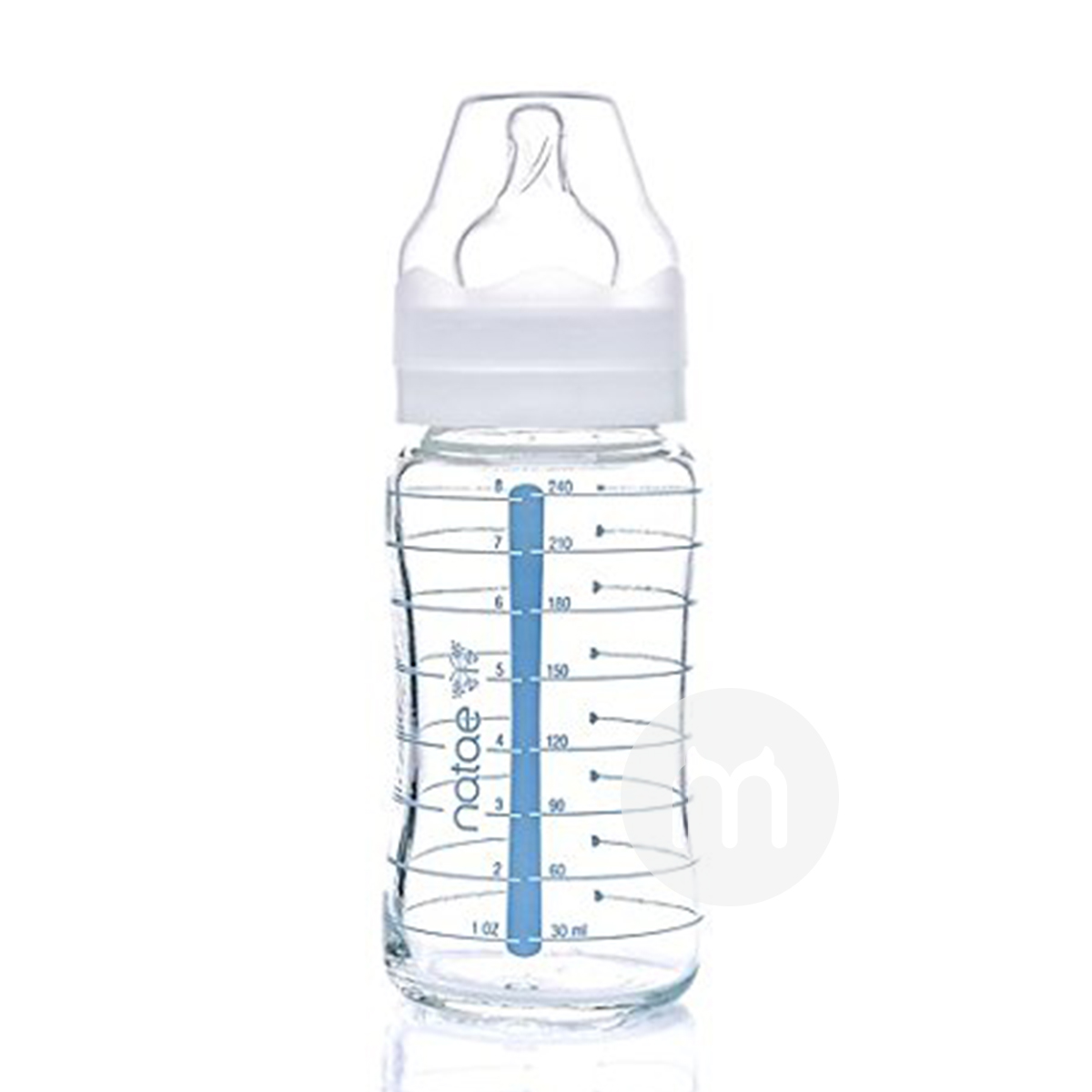 Nath프랑스와이드입실리콘젖꼭지유리병 240ml 6-18 개월해...
