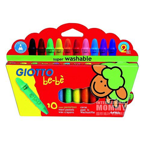 GIOTTO 이탈리아 GIOTTO 안전무독성빨크레용 10 팩해외...